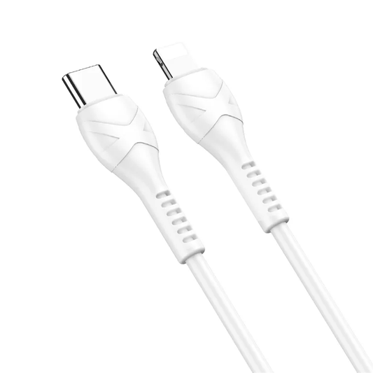 Podatkovni in polnilni kabel USB-C - Lightning HOCO X37, 27W, 1m, Bel