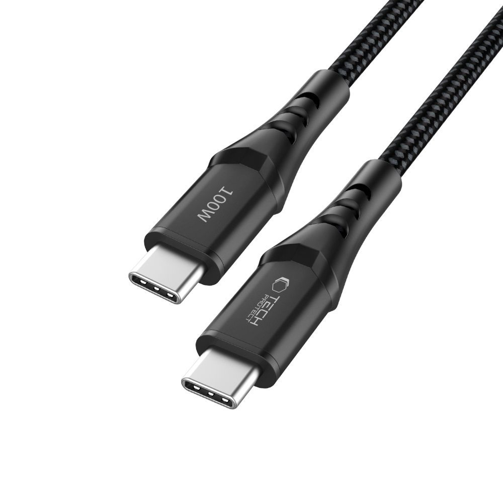USB-C podatkovni in polnilni kabel - USB-C Tech-Protect UB11T Ultraboost, 100W, 2m, črn