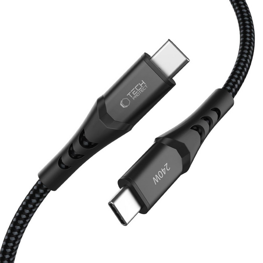 USB-C podatkovni in polnilni kabel - USB-C Tech-Protect UB11T Ultraboost, 240W, 1m, črn