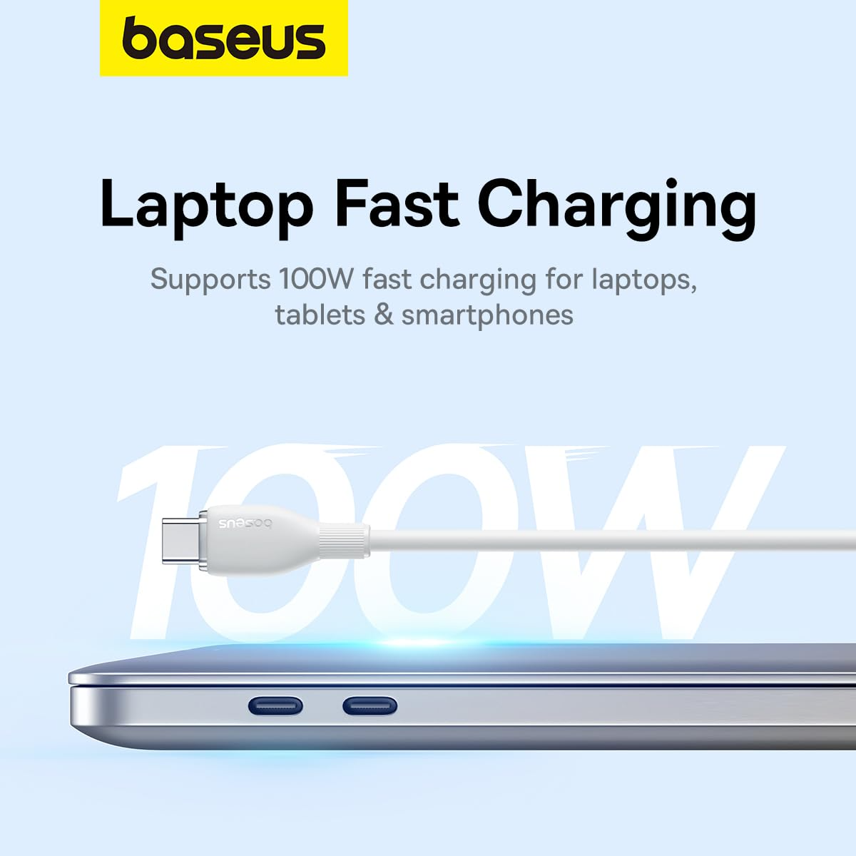 Kabel za podatke in polnjenje USB-C - USB-C Baseus Pudding, 100W, 1.2m, Bel P10355702221-00