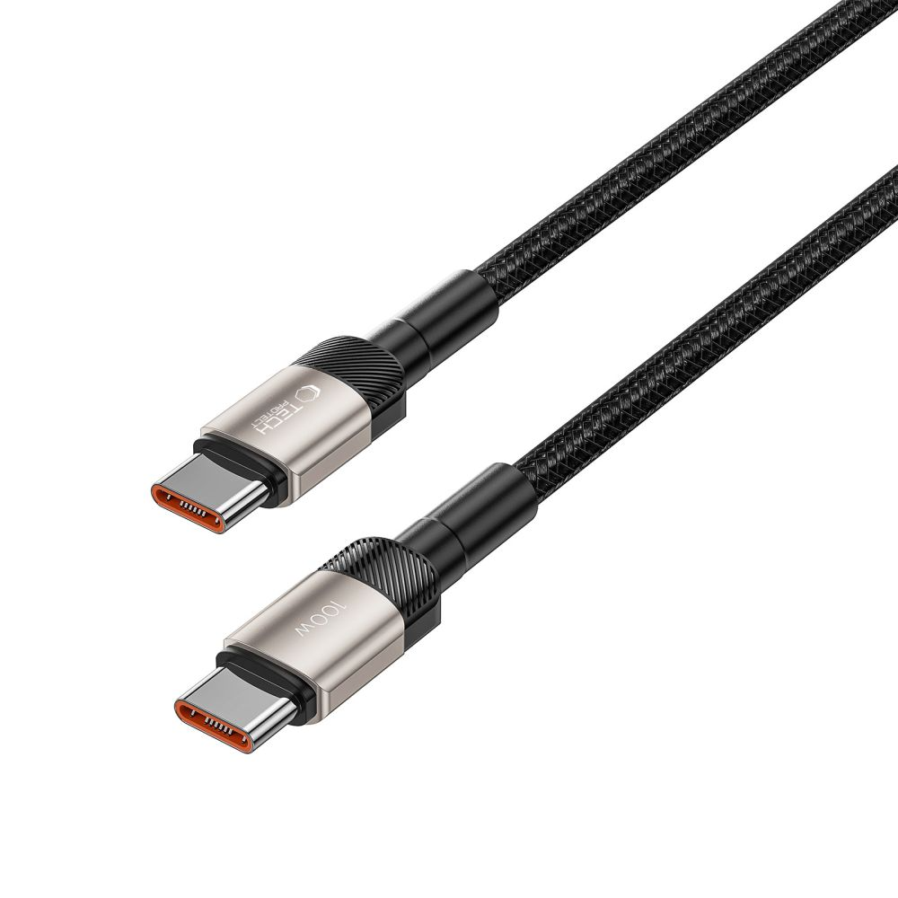USB-C podatkovni in polnilni kabel - USB-C Tech-Protect Ultraboost EVO, 100W, 1m, srebrna