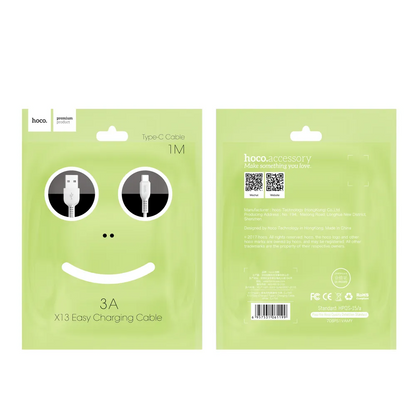 Kabel za podatke in polnjenje USB-A - USB-C HOCO X13 Easy, 18W, 1m, črn