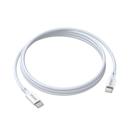 USB-C podatkovni in polnilni kabel - USB-C BWOO BO-X283CC-2M, 60W, 2m, bel