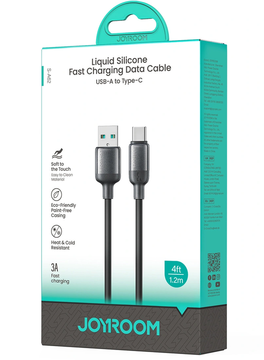 USB-A - USB-C podatkovni in polnilni kabel Joyroom S-A62 Lively, 18W, 1,2 m, črn