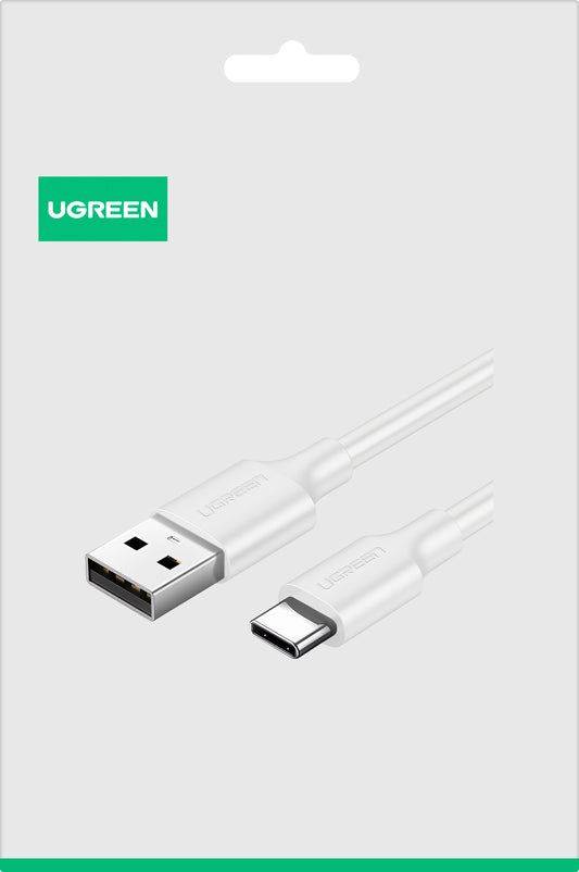 Kabel za podatke in polnjenje USB-A - USB-C UGREEN US287, 18W, 1.5m, Bel