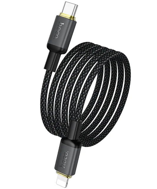 USB-C - Lightning podatkovni in polnilni kabel HOCO X128 Benefit, 30W, 1m, črn