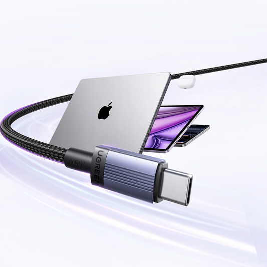 Podatkovni in polnilni kabel USB-C - USB-C UGREEN, 100W, 2m, črn