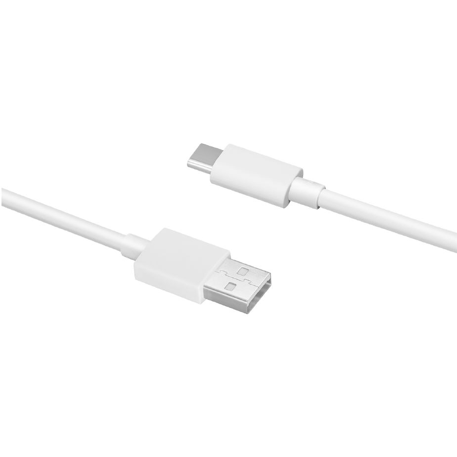 Podatkovni in polnilni kabel USB-A - USB-C Oppo DL129, 1m, bel 611602000006