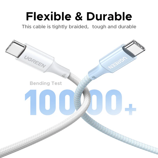 USB-C podatkovni in polnilni kabel - USB-C UGREEN L502 (35221), 100W, 2m, bel