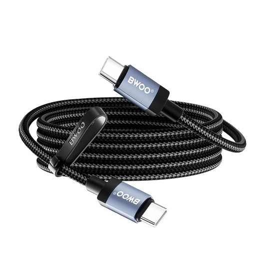 USB-C podatkovni in polnilni kabel - USB-C BWOO BO-X401CC, 65W, 1m, črn