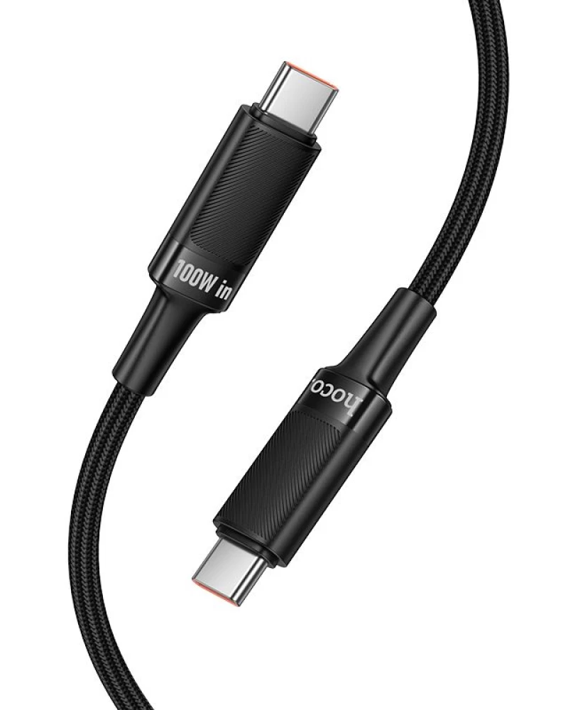 USB-C Data and Charging Cable - USB-C HOCO U153 Extreme, 100W, 1.2m, Black