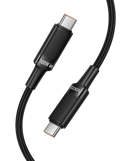 USB-C Data and Charging Cable - USB-C HOCO U153 Extreme, 100W, 1.2m, Black