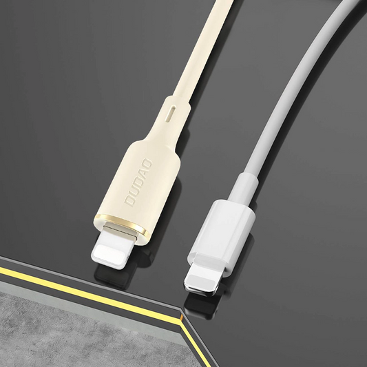 Podatkovni in polnilni kabel USB-A - Lightning Dudao L7SL, 18W, 1m, bež