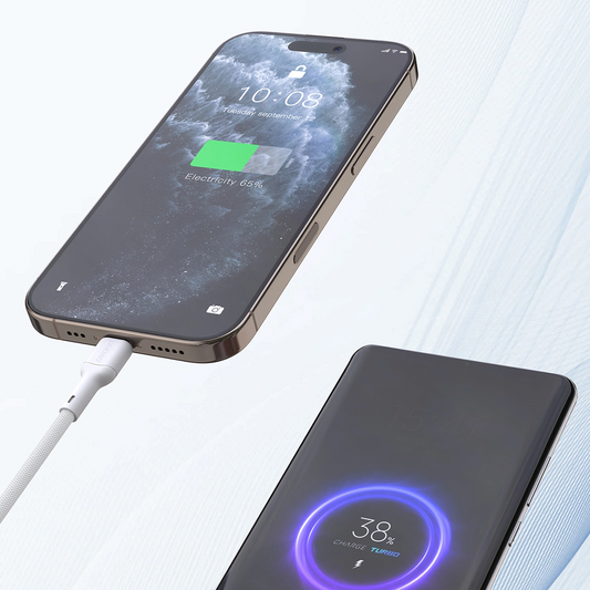 USB-C podatkovni in polnilni kabel - USB-C Dudao L9C Max, 240W, 1,2 m, bel