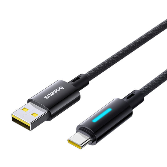 Kabel za podatke in polnjenje USB-A - USB-C Baseus Lit Button Control, 100W, 2m, črn P10379002121-01