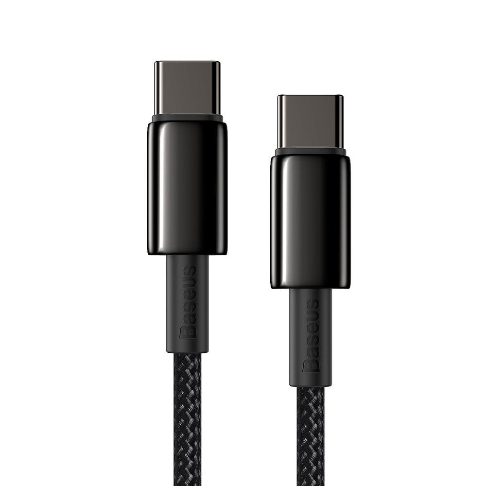 Podatkovni in polnilni kabel USB-C - USB-C Baseus Tungsten Gold USB-C, 100 W, 2 m, črn CATWJ-A01 CATWJ-A01
