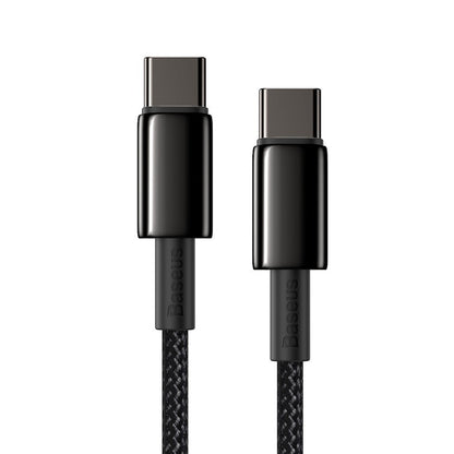 Podatkovni in polnilni kabel USB-C - USB-C Baseus Tungsten Gold USB-C, 100 W, 2 m, črn CATWJ-A01 CATWJ-A01