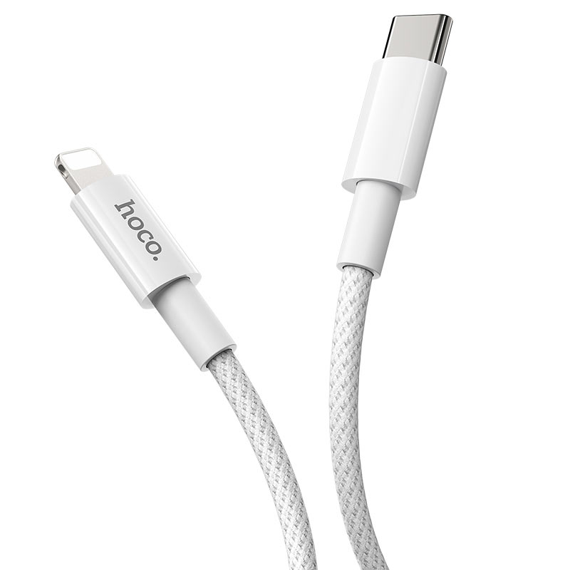 Kabel za podatke in polnjenje USB-C - Lightning HOCO X56, 20W, 1m, Bel