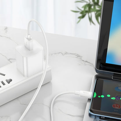 Kabel za prenos podatkov in polnjenje USB-A - USB-C HOCO X96, 27W, 1m, Bel