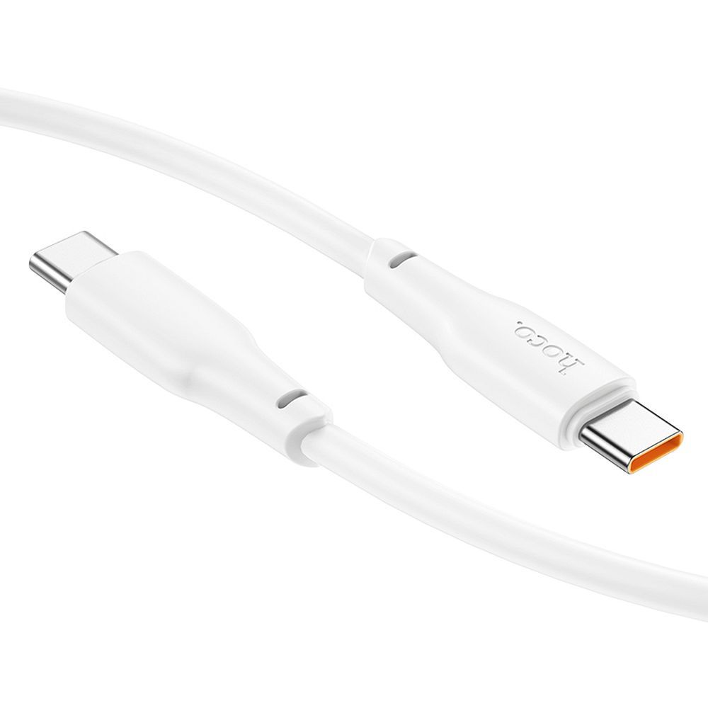 Podatkovni in polnilni kabel USB-C - USB-C HOCO X93, 100 W, 1 m, bel 