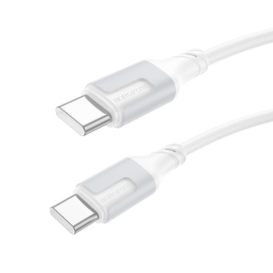 Kabel za podatke in polnjenje USB-C - USB-C Borofone BX101 Creator, 60W, 1m, Bel