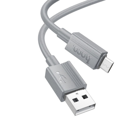 Kabel za prenos podatkov in polnjenje USB-A - microUSB HOCO X107, 18W, 1m, Siv