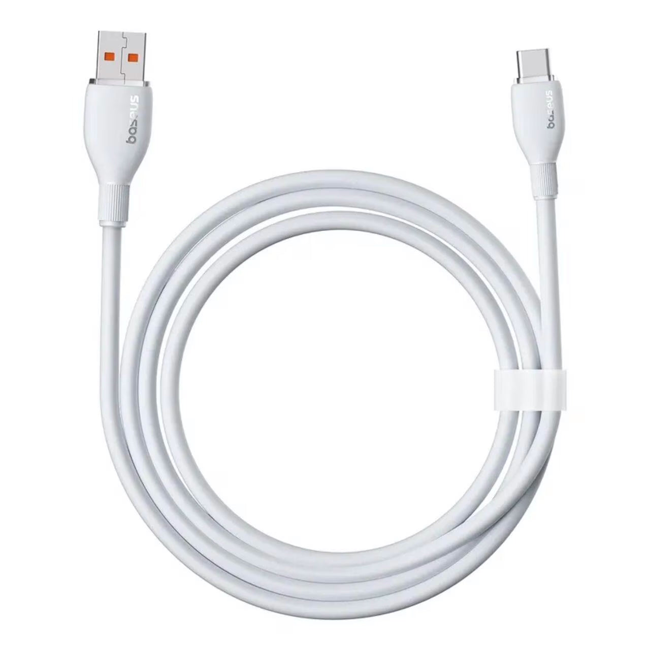 Podatkovni in polnilni kabel USB-A - USB-C Baseus Pudding, 100W, 1.2m, bel