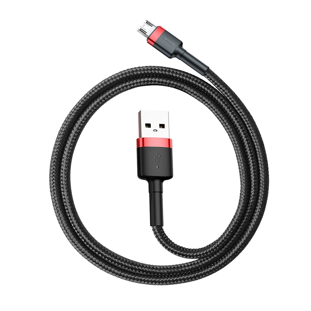 Podatkovni in polnilni kabel USB-A - microUSB Baseus Cafule, 18W, 2m, rdeč