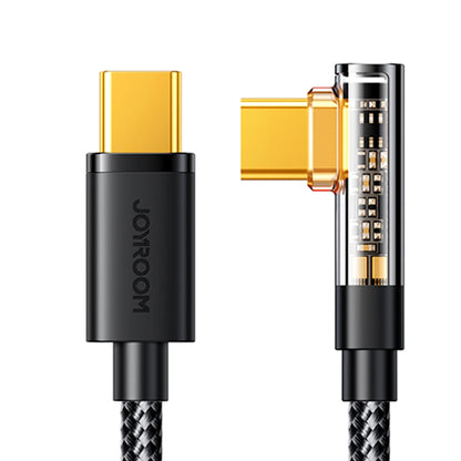 Kabel za podatke in polnjenje USB-C - USB-C Joyroom S-CC100A6 Angled, 100W, 1.2m, črn