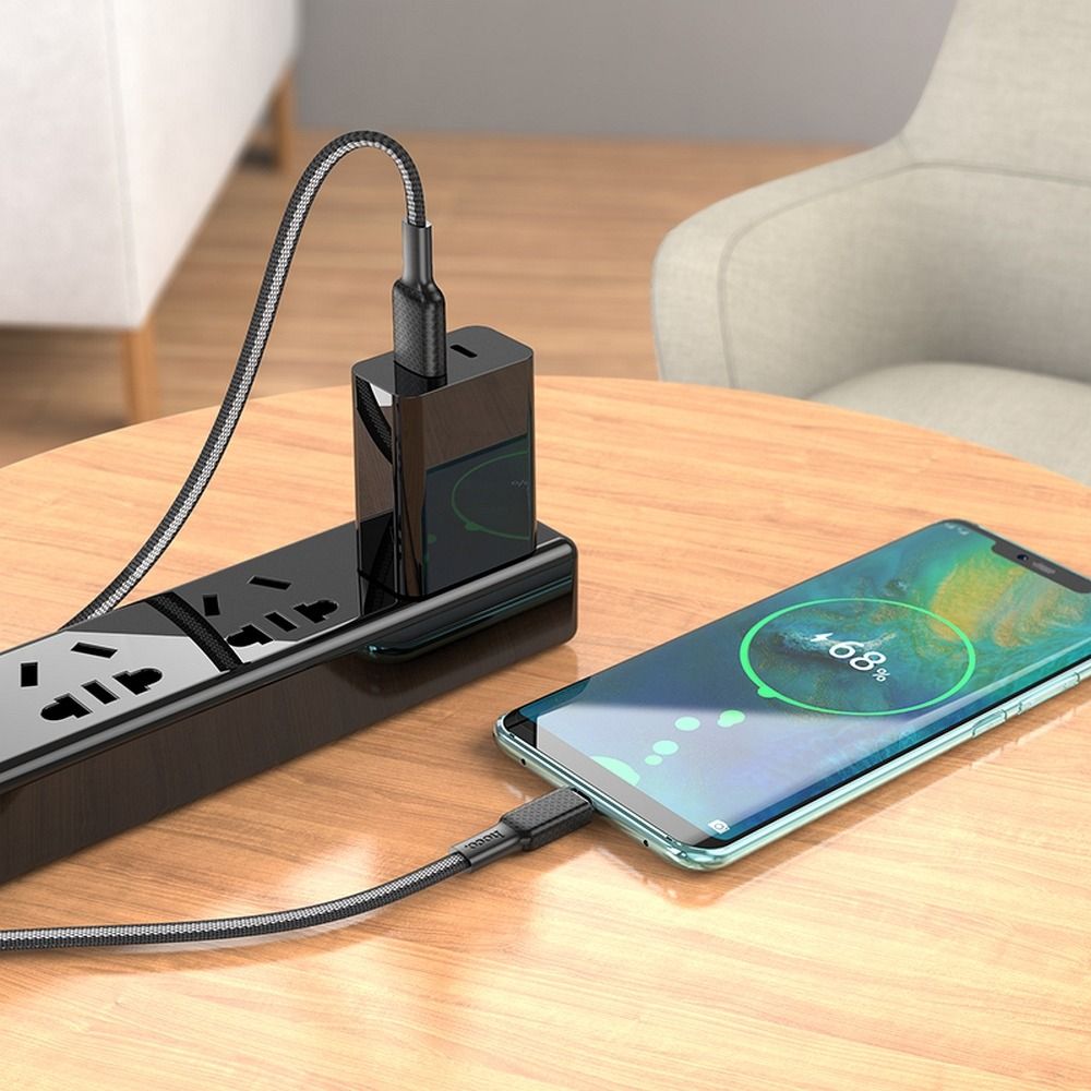 Kabel za podatke in polnjenje USB-A - USB-C HOCO X69, 18W, 1m, črn