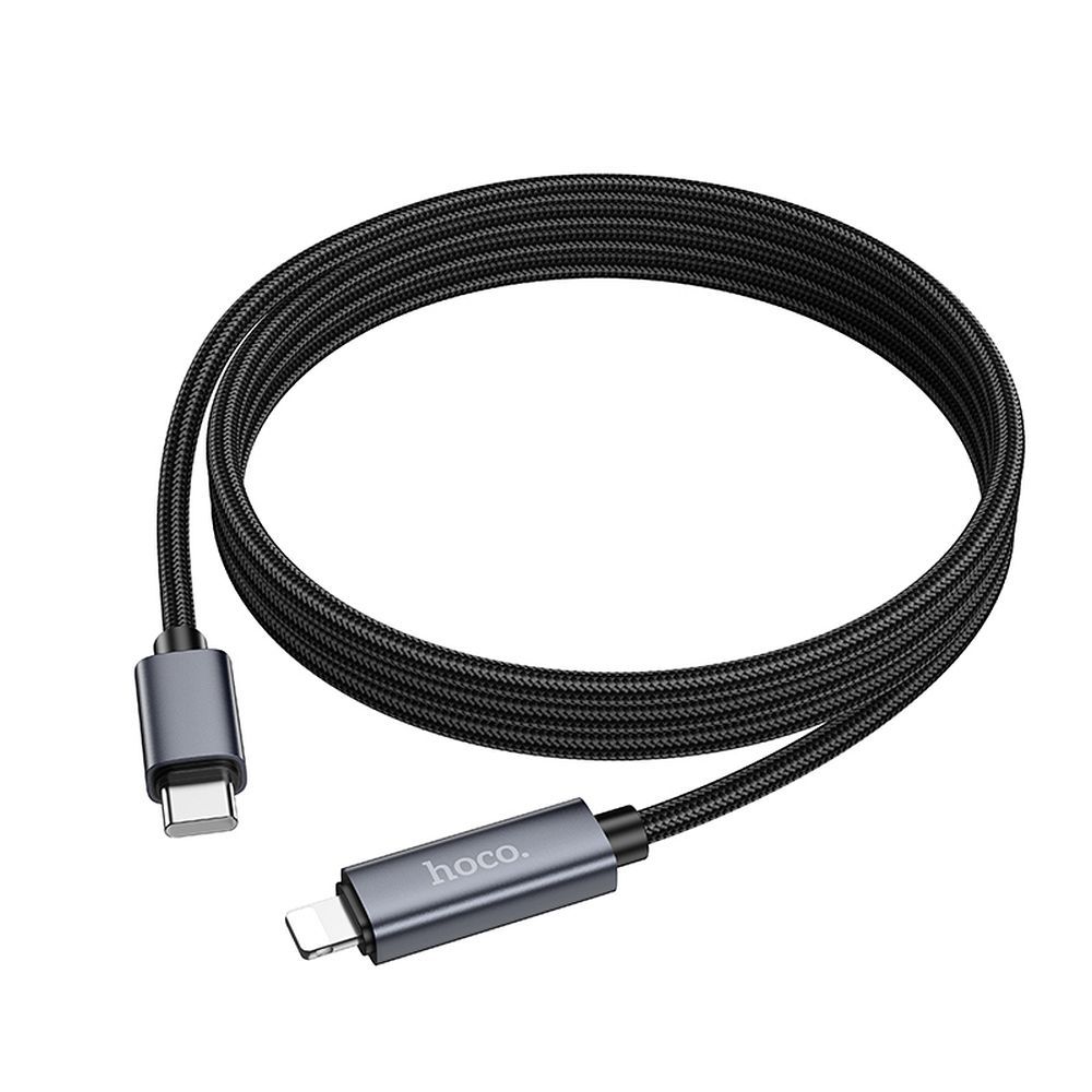 Kabel za podatke in polnjenje USB-C - Lightning HOCO Display X112, 27W, 1m, črn