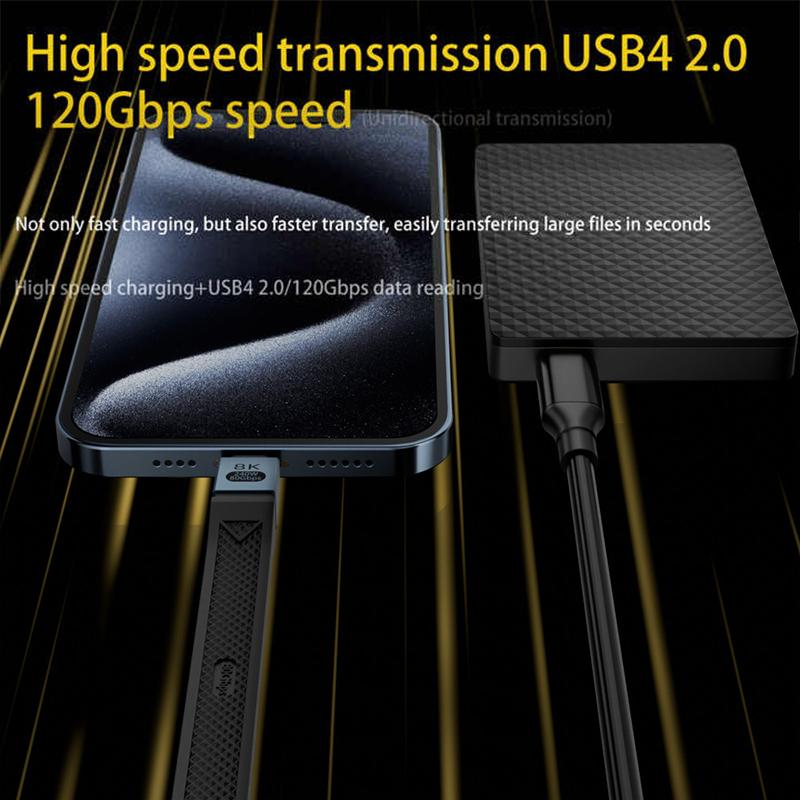 Kabel za podatke in polnjenje USB-C - USB-C OEM 8K Video, 240W, 0.13m, črn
