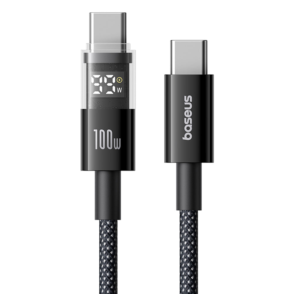 Kabel za prenos podatkov in polnjenje USB-C - USB-C Baseus Display 2, 100W, 1m, črn P10382702121-00