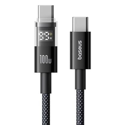Kabel za prenos podatkov in polnjenje USB-C - USB-C Baseus Display 2, 100W, 1m, črn P10382702121-00