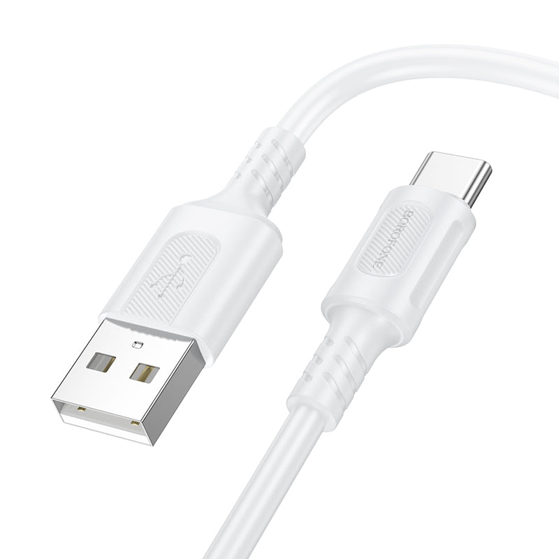 Kabel za podatke in polnjenje USB-A - USB-C Borofone BX111 Feliz, 20W, 1m, Bel