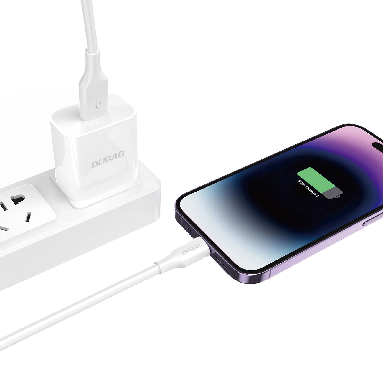 Podatkovni in polnilni kabel USB-A - Lightning Dudao L2sL, 30W, 1.2m, Bel