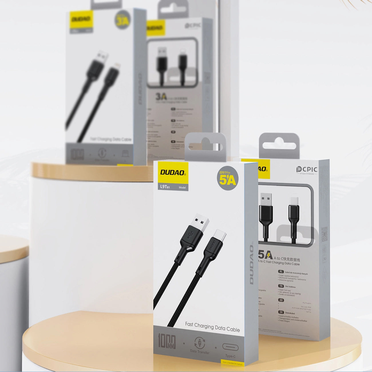 Kabel za podatke in polnjenje USB-A - USB-C Dudao L9T, 100W, 1m, črn