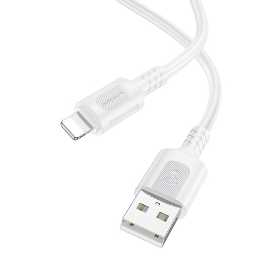 Kabel za podatke in polnjenje USB-A - Lightning Borofone BX111 Feliz, 18W, 1m, Bel