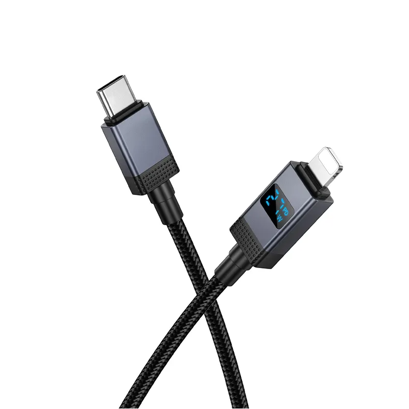 Kabel za podatke in polnjenje USB-C - Lightning HOCO X118 Display, 27W, 1m, črn