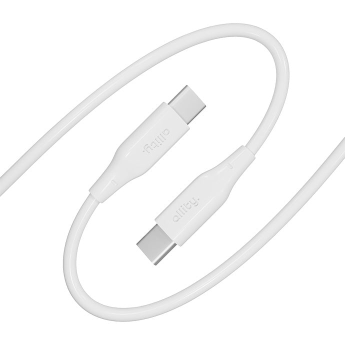 Kabel za podatke in polnjenje USB-C - USB-C Allity. AUC-02, 100W, 1m, Bel