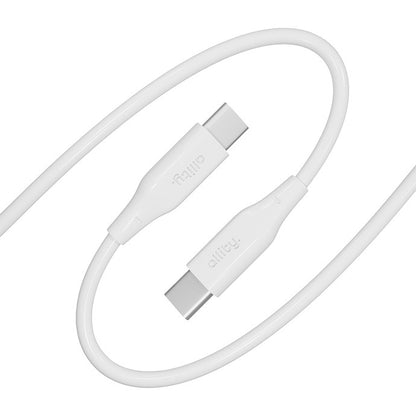 Kabel za podatke in polnjenje USB-C - USB-C Allity. AUC-02, 100W, 1m, Bel