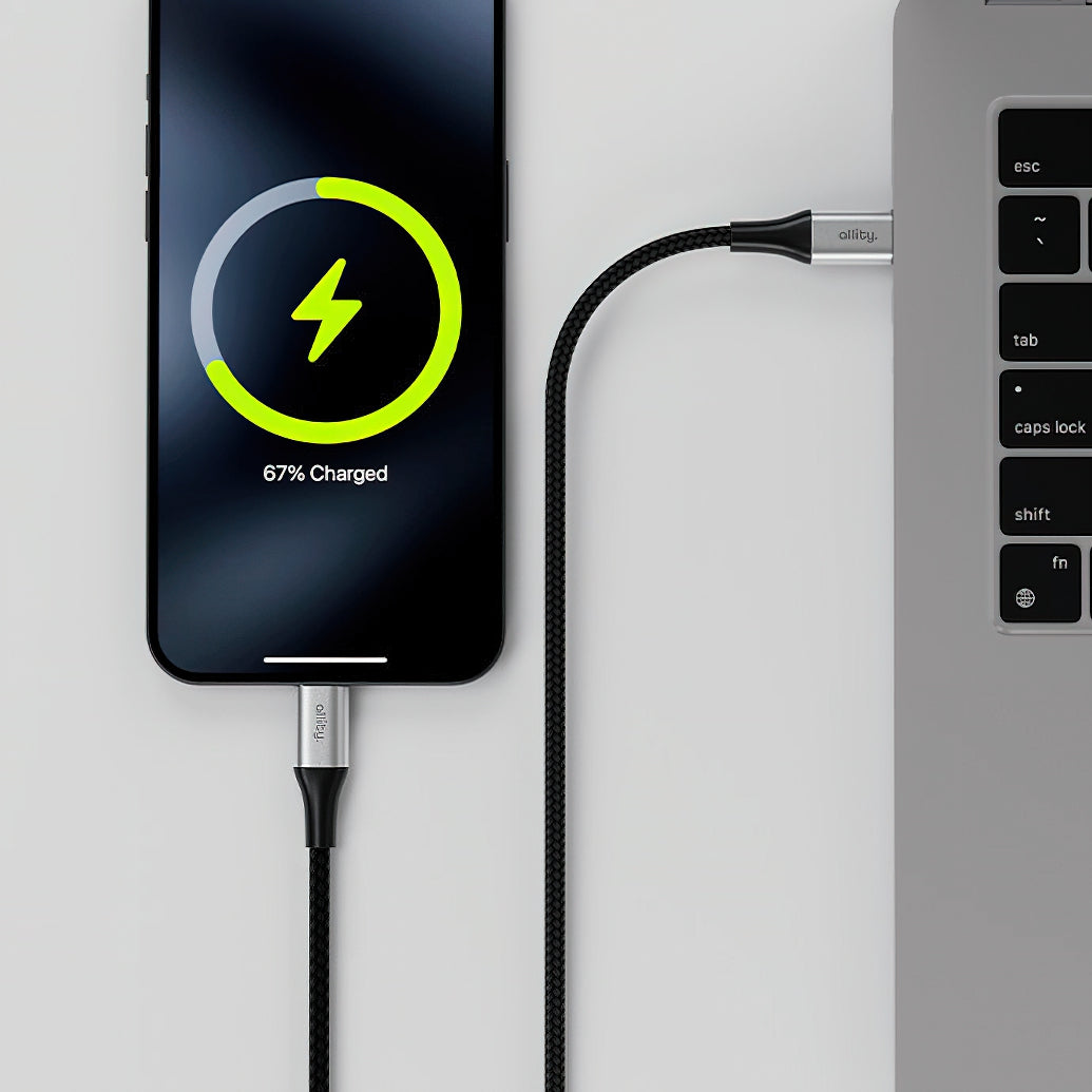 Kabel za podatke in polnjenje USB-C - USB-C Allity. AUC-01, 100W, 2m, črn