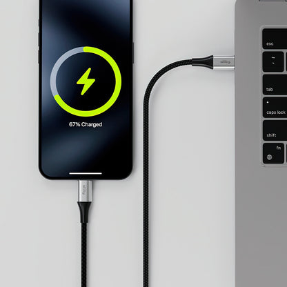 Kabel za podatke in polnjenje USB-C - USB-C Allity. AUC-01, 100W, 2m, črn
