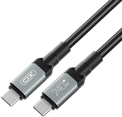 Kabel za podatke in polnjenje USB-C - USB-C XO Design NB-Q264B, 240W, 2m, črn