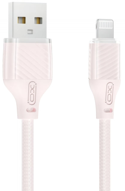 Kabel za podatke in polnjenje USB-A - Lightning XO Design NB291, 18W, 1m, Roza
