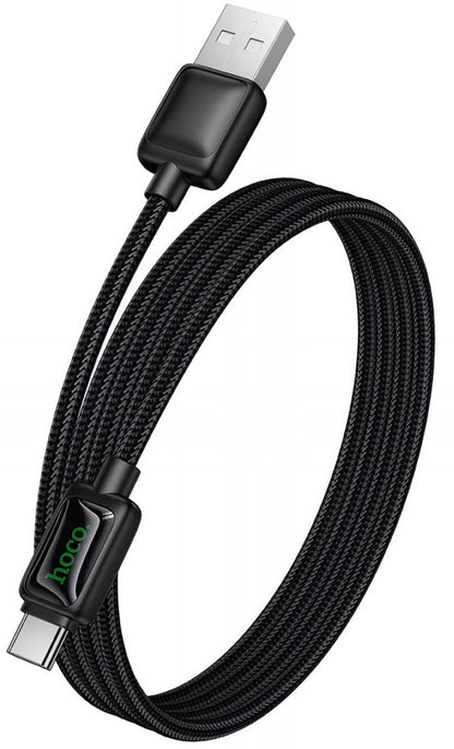 Kabel za podatke in polnjenje USB-A - USB-C HOCO U146, 36W, 1.2m, črn