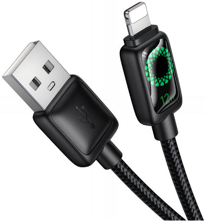 Kabel za podatke in polnjenje USB-A - Lightning HOCO U146, 12W, 1.2m, črn