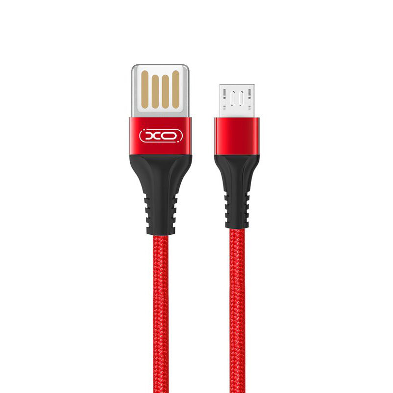 Kabel za podatke in polnjenje USB-A - microUSB XO Design NB118, 18W, 1m, Rdeča