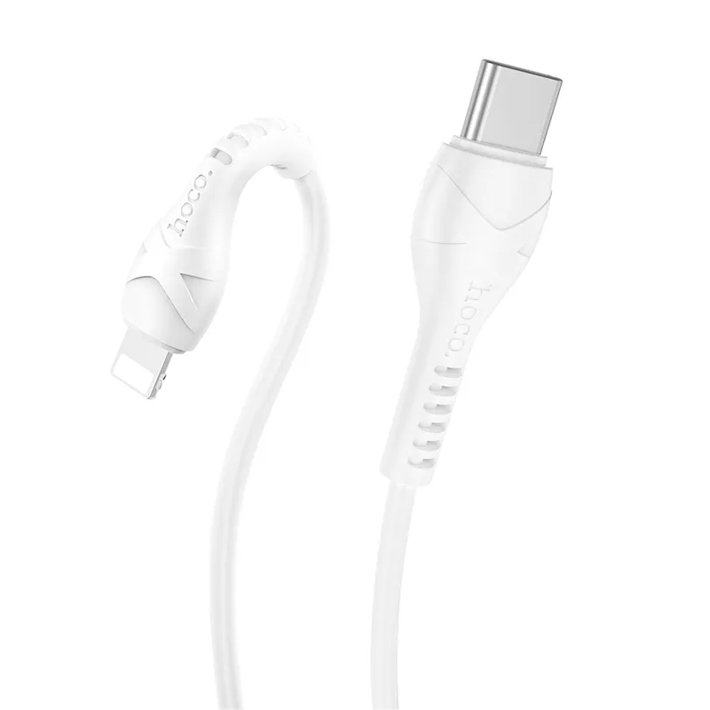 Podatkovni in polnilni kabel USB-C - Lightning HOCO X37, 27W, 1m, Bel