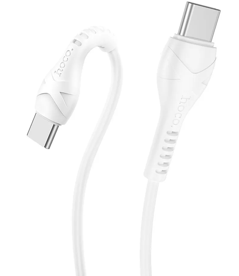 Kabel za podatke in polnjenje USB-C - USB-C HOCO X37, 60W, 1m, Bel